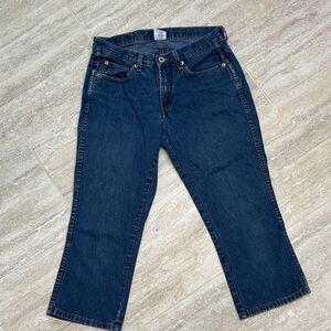 Guess Women's Dark Blue Cropped Jeans